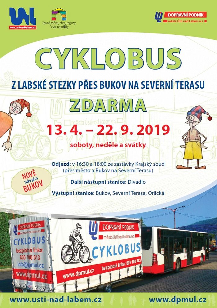Plakát k cyklobusu zdarma 2019