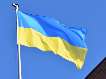 Ukrajinská hymna rozezní město