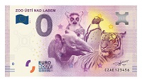 Originální suvenýrová eurobankovka ústecké zoo